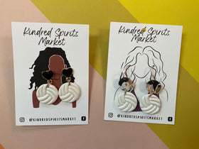 Kindred Spirits Market Earrings Style VB1 - Volleyball