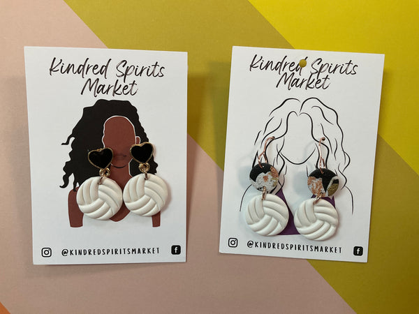 Kindred Spirits Market Earrings Style VB1 - Volleyball - Jilly's Socks 'n Such