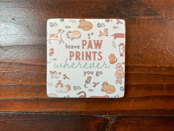 Paw Prints Magnet by Demdaco - Jilly's Socks 'n Such