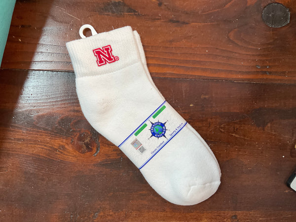 Creative Knitwear-Kid’s White Nebraska Quarter Socks - Jilly's Socks 'n Such