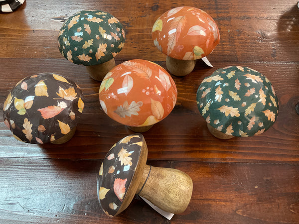 Fall wooden print Mushrooms - Jilly's Socks 'n Such
