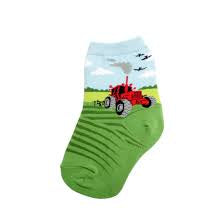 Kid’s Red Tractor socks - Jilly's Socks 'n Such
