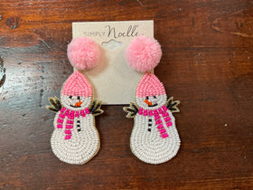 Holiday Beaded Earrings by Simply Noelle - Snowman