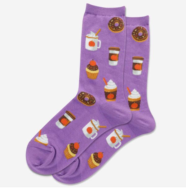 Women’s Pumpkin Spice Everything Socks - Black - Jilly's Socks 'n Such