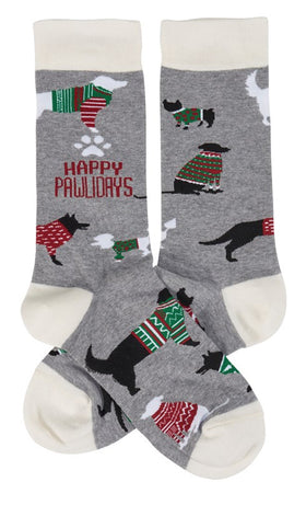 Happy Pawlidays/dog Socks - One Size