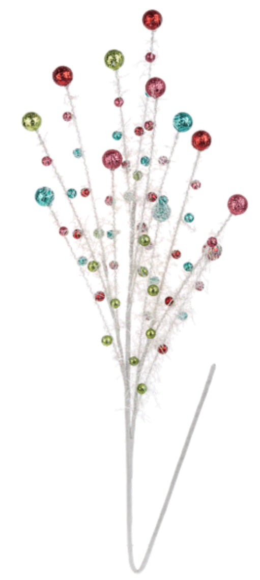 Multi￼￼-Colored ball ornament spray - Jilly's Socks 'n Such