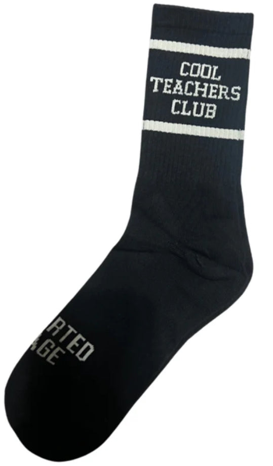 COOL TEACHERS CLUB unisex socks by Disohrted Vintage - Jilly's Socks 'n Such