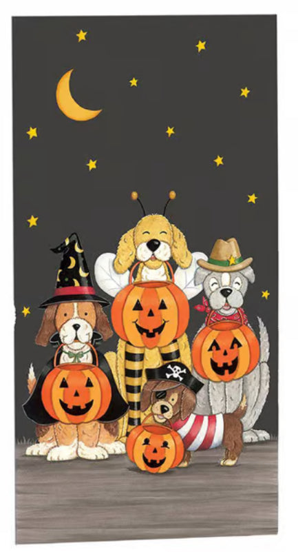 Halloween Pups kitchen towel - Jilly's Socks 'n Such