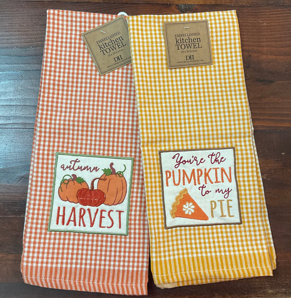 “You’re the Pumpkin to my Pie” Kitchen Towels