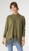 Coco+Carmen Heavenly-Luxe Flowy Mock Neck Fringe Sweater - 2 colors