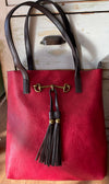 Liz Soto “Jane” horsebit tote with tassel - 4 colors - Jilly's Socks 'n Such