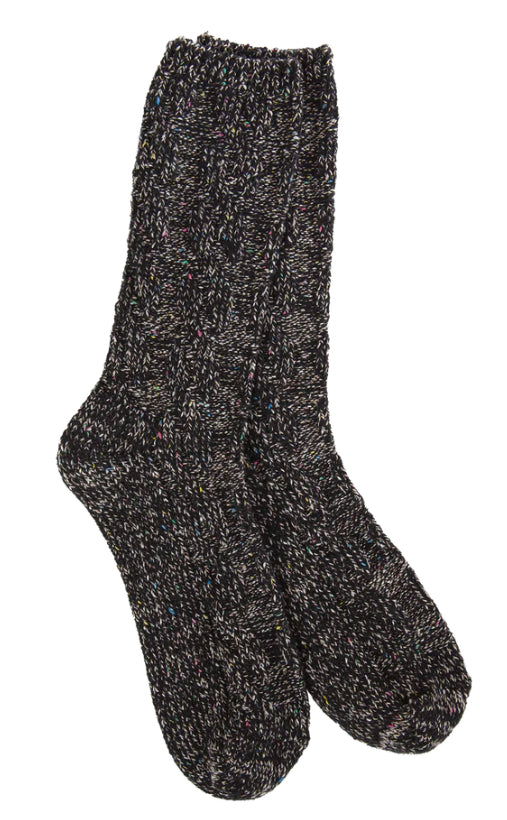 Women’s World’s Softest Socks - Black Confetti - Jilly's Socks 'n Such