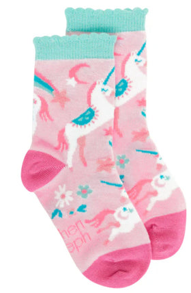 Toddler socks by Stephen Joseph - “Pink Unicorn”