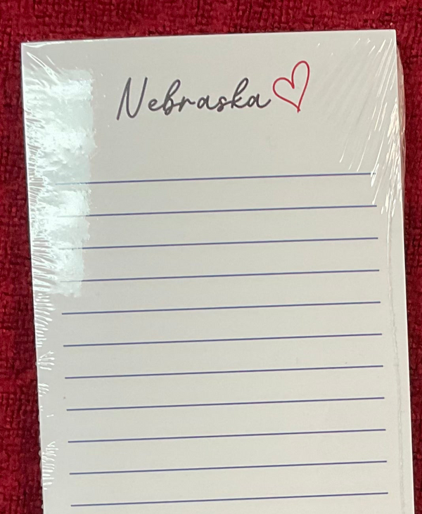 ❤️ Nebraska magnetic notepad