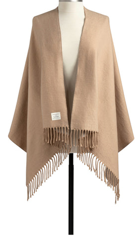 Giving Collection Camel/Ivory Fringed Wrap by Demdaco