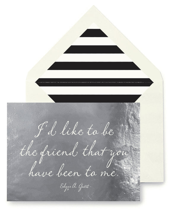 “I’d like to be the friend…..…” Greeting Card - Jilly's Socks 'n Such