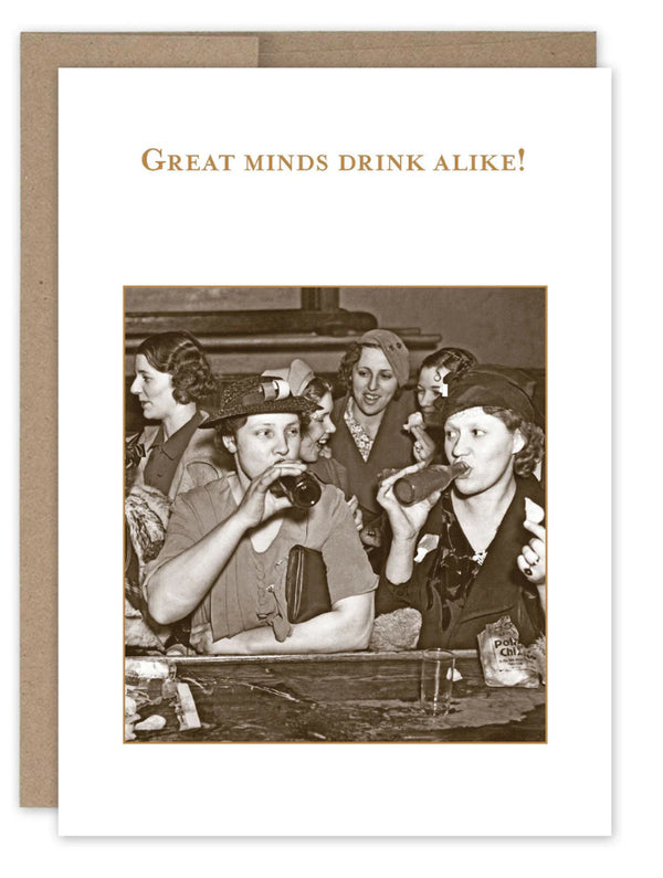 “Great minds drink alike!” Shannon Martin birthday card - Jilly's Socks 'n Such