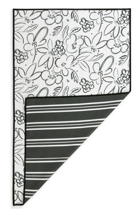 Modern Floral Absorbent Reversible Towel - 18x30in by Demdaco