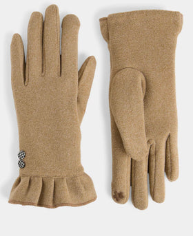 Coco + Carmen  Houndstooth Button Touchscreen Gloves - 2 colors