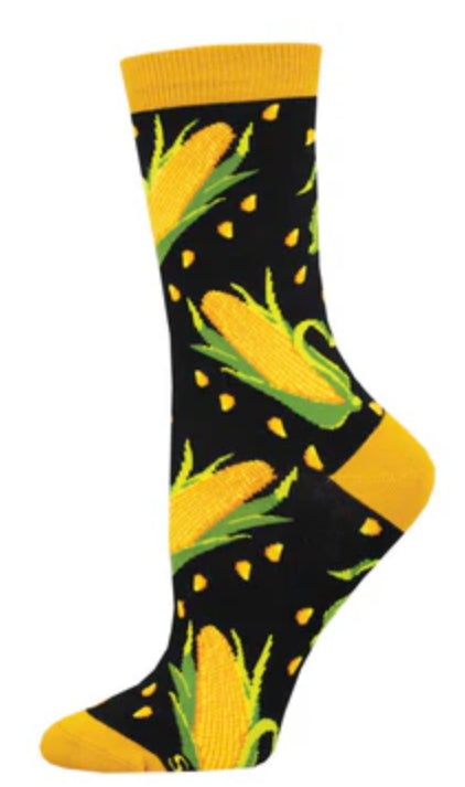 Women’s “A-maizing” Corn Cobs Bamboo Sock