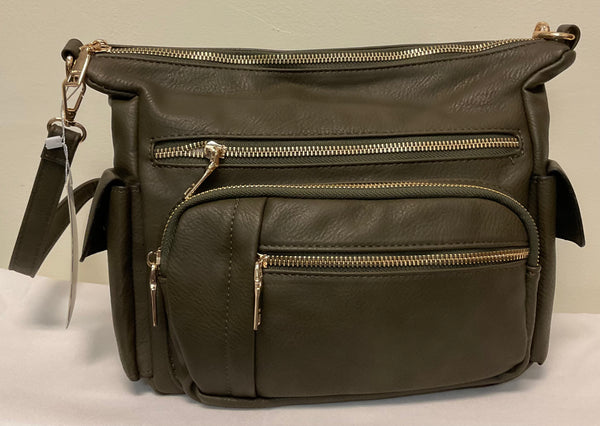 Jen & Co- “Nicole” zippered crossbody-3 colors - Jilly's Socks 'n Such