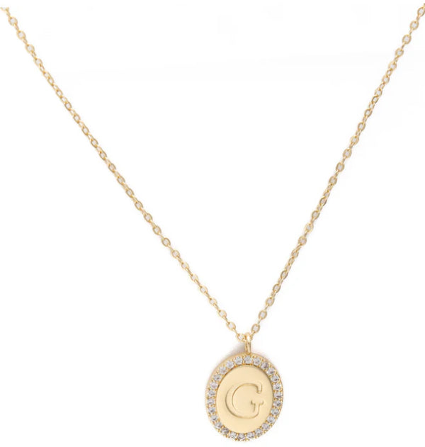 “Samantha” initial necklace by Michelle McDowell - Jilly's Socks 'n Such