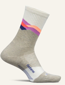 Elite Max cushion trail/crew socks by Feetures- “Mountain High Cream”