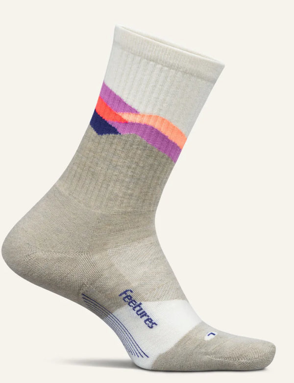 Elite Max cushion trail/crew socks by Feetures- “Mountain High Cream”