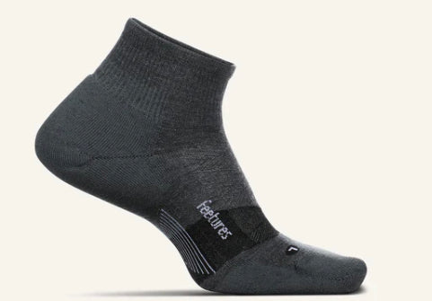 Merino Ultra Light cushion Quarter socks by Feetures- gray large - Jilly's Socks 'n Such