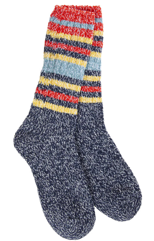 Women's World's Softest Socks - Indigo Stripe - Jilly's Socks 'n Such