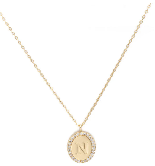 “Samantha” initial necklace by Michelle McDowell - Jilly's Socks 'n Such