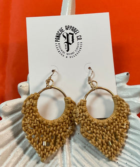 Macrame teardrop earrings