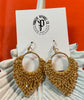 Macrame teardrop earrings