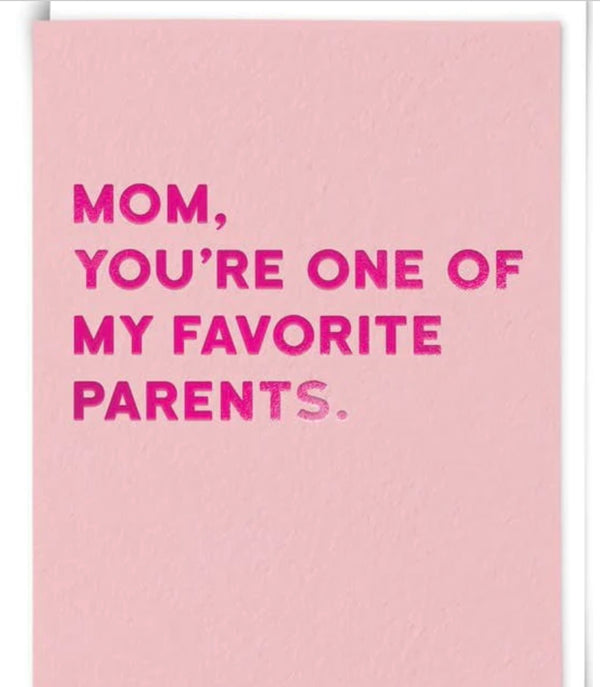“Mom, you’re one of my favorite parents” Cloud Nine Card - Jilly's Socks 'n Such