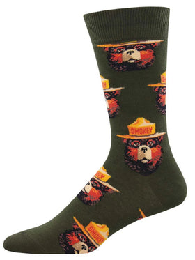 Men’s Smokey Bear Face Socks