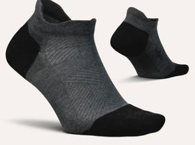 Elite Max cushion no show socks by Feetures- “gray”