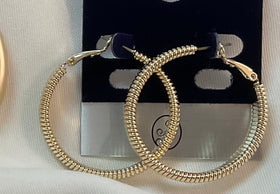 Gold Coiled Hoop earrings