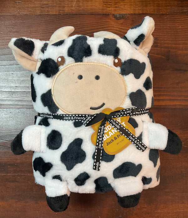 Cow Cuddly Blanket - Jilly's Socks 'n Such