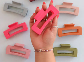 Rectangle Claw Hair Clips-multiple colors