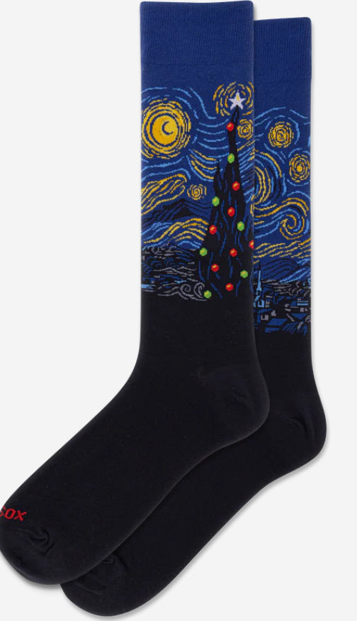 MEN'S STARRY NIGHT XMAS CREW SOCK