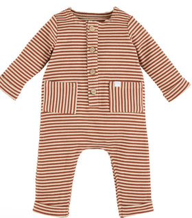BROWN STRIPE BABY BODYSUIT