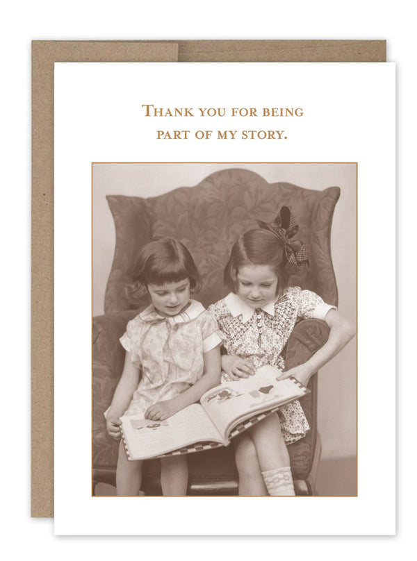 “Thank you for being part of my story.” Shannon Martin friendship card - Jilly's Socks 'n Such