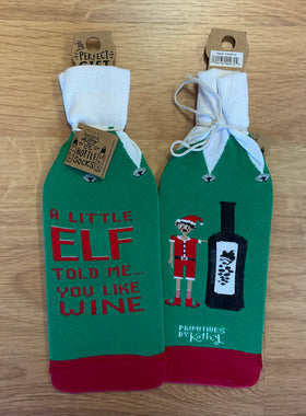 Christmas Wine Bottle Sock Covers