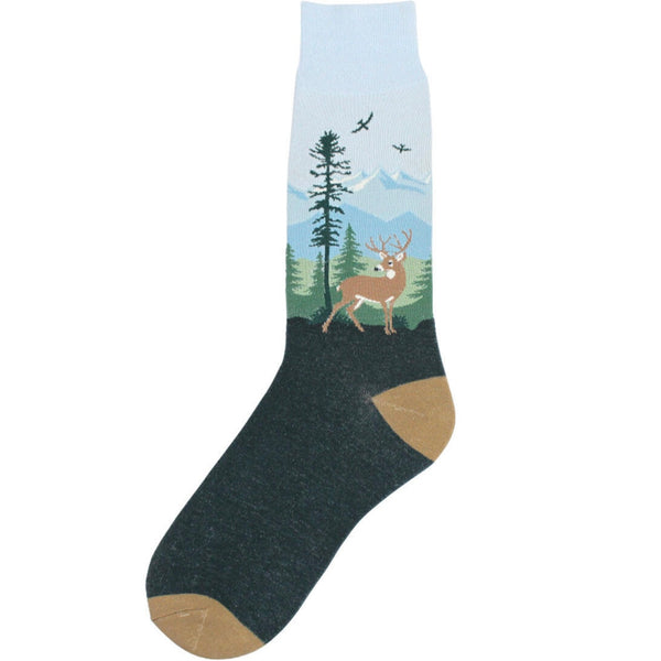 Men’s White Tail Buck Socks - Jilly's Socks 'n Such