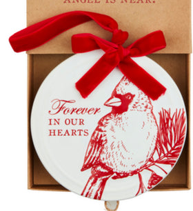 Cardinal Ceramic Box Ornament