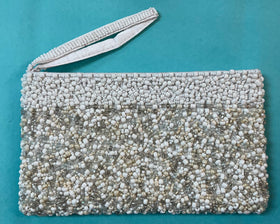 Large Beads Beaded Clutch by Coco Rose