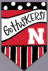 Flag pole for Husker garden art flag - Jilly's Socks 'n Such