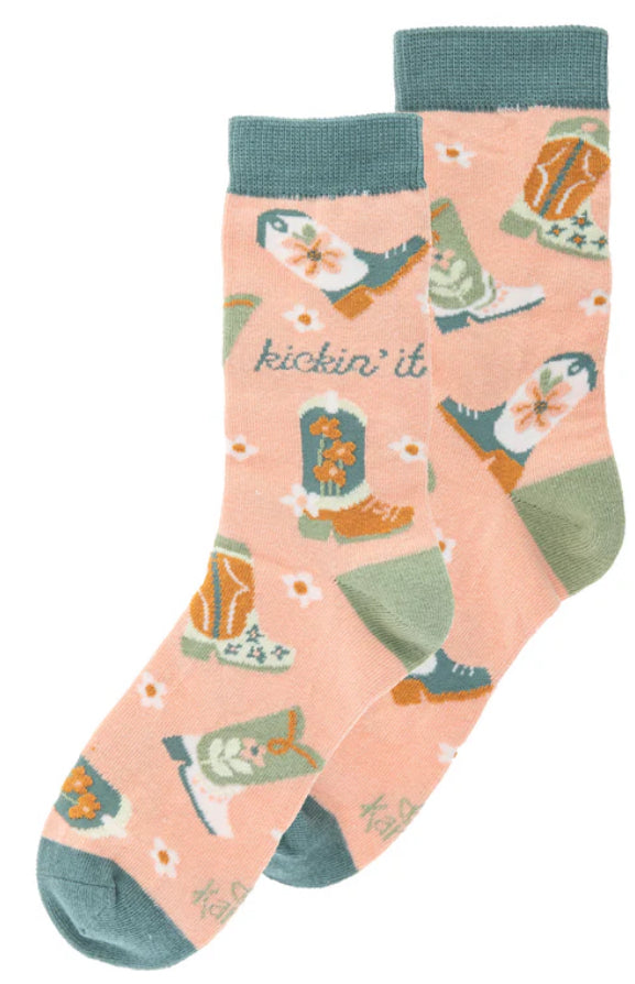 Women’s Karma socks-“kickin’ it” - Jilly's Socks 'n Such