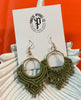 Macrame teardrop earrings