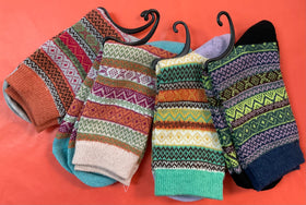 Pattern Striped women’s crew socks - 4 designs